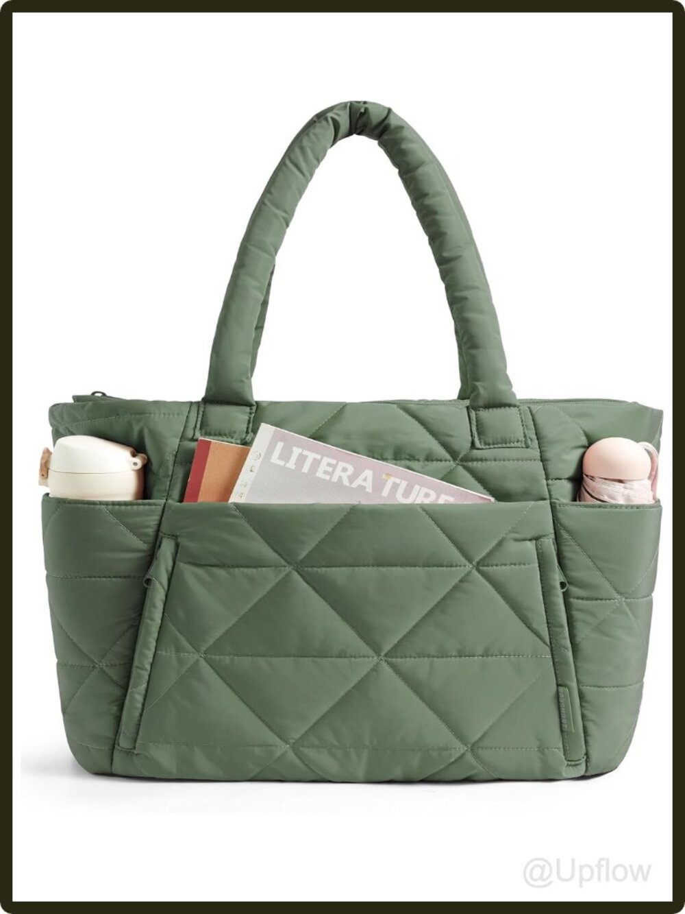 Women's Puffer Tote Bag Large Lightweight 15.6 Laptop Work Travel Shoulder